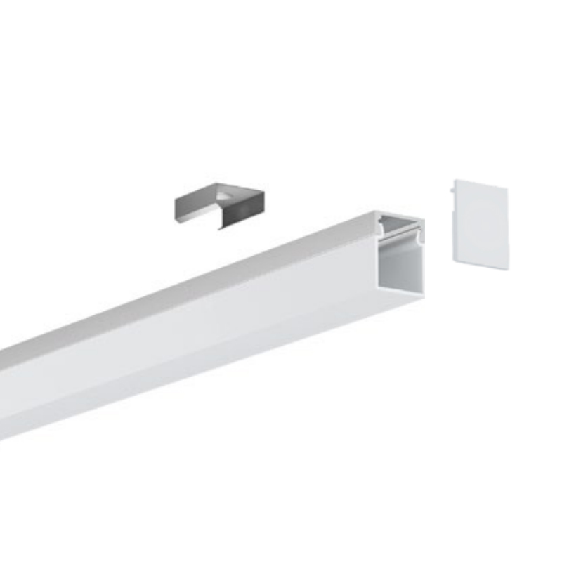 Wide Illuminated Square Light Strip Diffuser - For 10mm LED Tape Wide Illuminated Square Light Strip Diffuser - For 10mm LED Tape